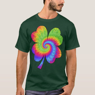 Irish Shamrock Tie Dye Happy St Patrick's Day Go L T-shirt