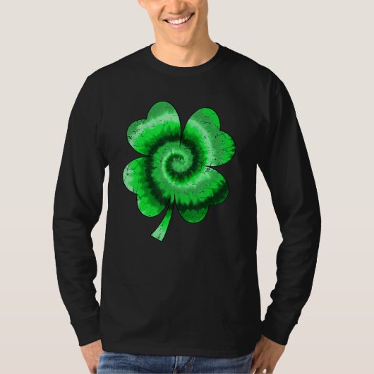 Irish Shamrock Tie Dye Happy St Patrick's Day Go L T-shirt (Voorkant)