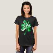 Irish Shamrock Tie Dye Happy St Patrick's Day Go L T-shirt (Voorkant volledig)