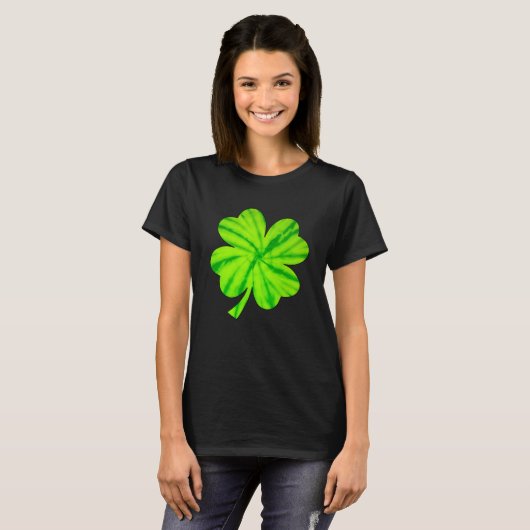 Irish Shamrock Tie Dye Happy St Patrick's Day Go L T-shirt (Voorkant volledig)