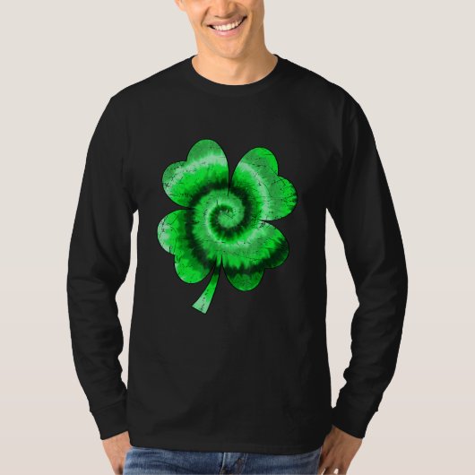 Irish Shamrock Tie Dye Happy St Patrick's Day Go L T-shirt (Voorkant)