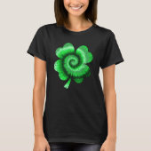 Irish Shamrock Tie Dye Happy St Patrick's Day Luck T-shirt (Voorkant)