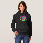 Irish Shamrock Tie Dye Lucky Four Leaf C Patrick's Hoodie (Voorkant volledig)