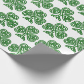 Irish Shamrock Trinity Knot All Occasion Cadeaupapier (Hoek)