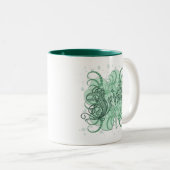 Irish Shamrock Tweekleurige Koffiemok (Voorkant rechts)