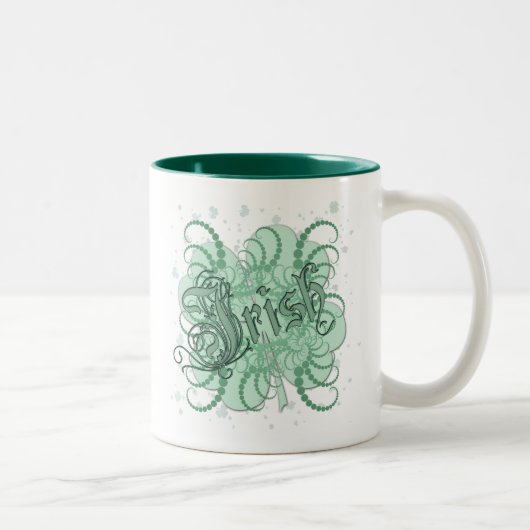 Irish Shamrock Tweekleurige Koffiemok (Rechts)