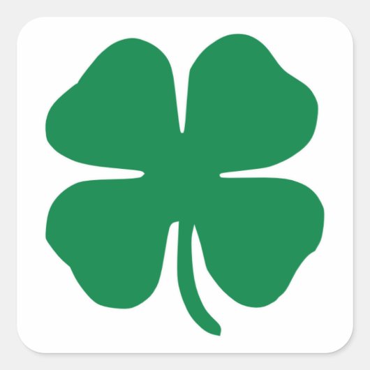 Irish Shamrock Vierkante Sticker (Voorkant)