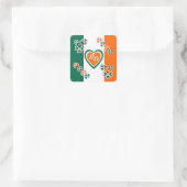 Irish Shamrock Vierkante Sticker (Tas)