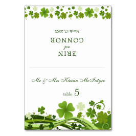 Irish Shamrock Wedding Place card Kaart