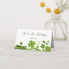Irish Shamrock Wedding Place card Plaatskaartje