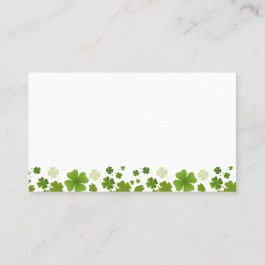 Irish Shamrock Wedding Place card Plaatskaartje (Achterkant)