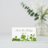 Irish Shamrock Wedding Place card Plaatskaartje (Staand voorkant)