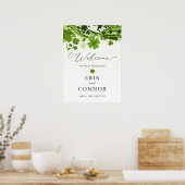 Irish Shamrock Wedding Welcome Sign Poster (Keuken)