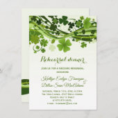 Irish Shamrock, wervelingen repetitie diner Kaart (Voorkant / Achterkant)