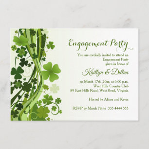 Irish Shamrock, wervelt Verlovingsfeest Kaart