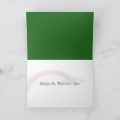 Irish Shamrock with Rainbow for St. Patrick's Day Kaart (Binnen)