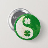 Irish Shamrock Yin Yang Button (Voorkant /achterkant)