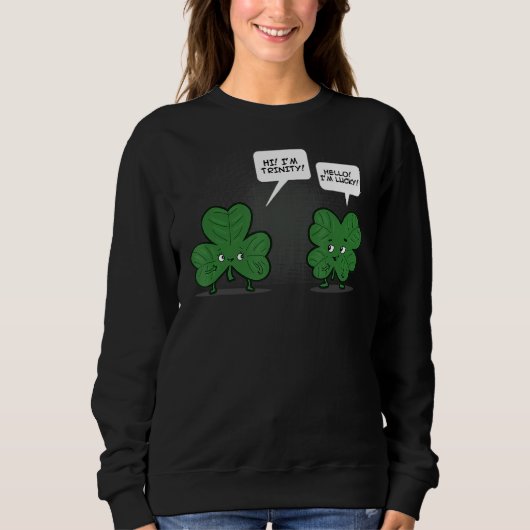 Irish Shamrockes Young C St Patrick Ireland's Sain Trui (Voorkant)