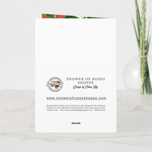 Irish Shamrocks Angel Rozen Scripts Feestdagen Kaart (Achterkant)