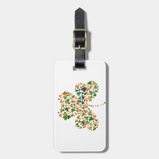 Irish Shamrocks Bagagelabel (Voorkant verticaal)