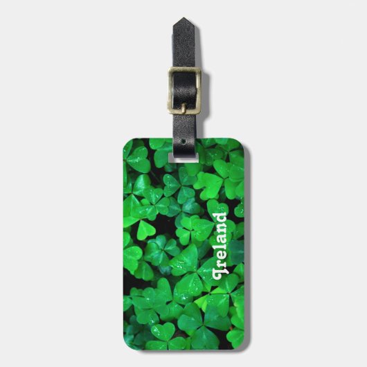 Irish Shamrocks Bagagelabel (Voorkant verticaal)