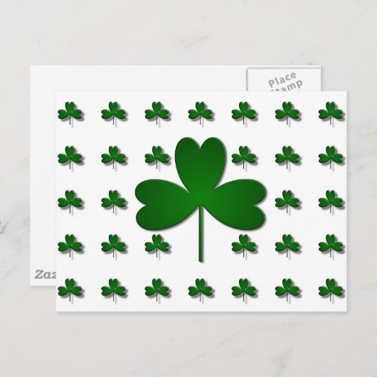 IRISH SHAMROCKS BRIEFKAART (Voorkant / Achterkant)
