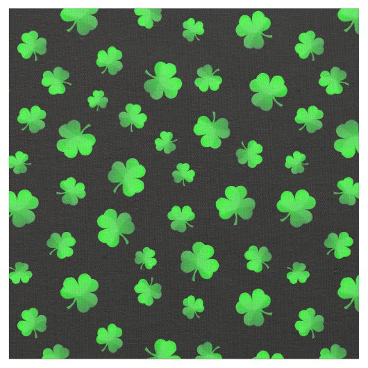 Irish Shamrocks Clover Saint Patricks Day Stof (Close Up)