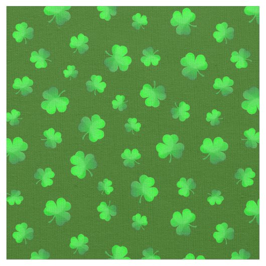 Irish Shamrocks Clover Saint Patricks Day Stof (Close Up)