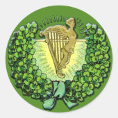 Irish Shamrocks en Harp Stickers (Voorkant)