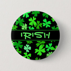 Irish Shamrocks Holiday Pin Ronde Button 5,7 Cm
