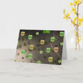 Irish Shamrocks Kaart (Gele Bloem)