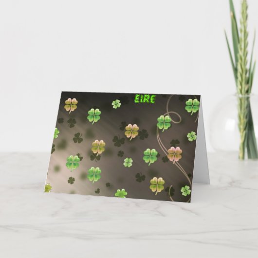Irish Shamrocks Kaart (Voorkant)