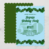 Irish Shamrocks March Surpirirse Birthday Party In Kaart (Voorkant / Achterkant)