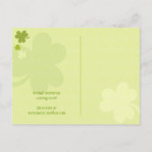 Irish Shamrocks Photo Wedding Save the Date Aankondigingskaart (Achterkant)