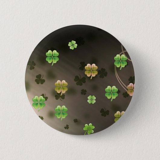 Irish Shamrocks Ronde Button 5,7 Cm (Voorkant)