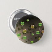 Irish Shamrocks Ronde Button 5,7 Cm (Voorkant /achterkant)