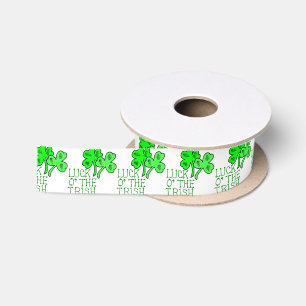 Irish Shamrocks Satijnen Lint