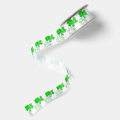 Irish Shamrocks Satijnen Lint (Achterkant)