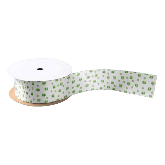 Irish Shamrocks Satijnen Lint (Spoel)