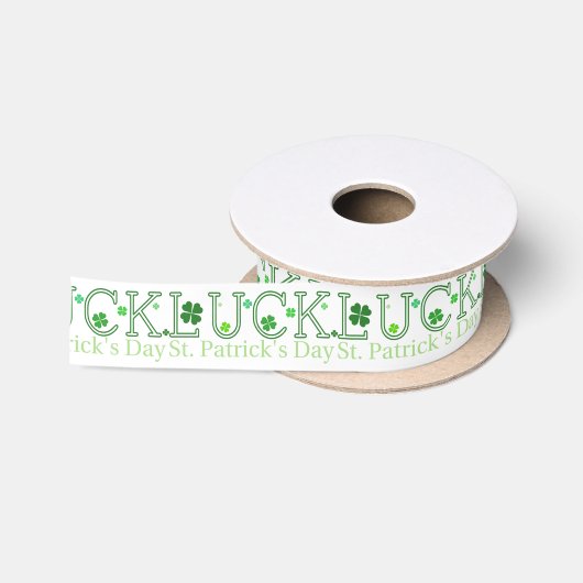 Irish Shamrocks Satijnen Lint (Spoel)