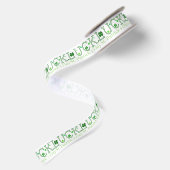 Irish Shamrocks Satijnen Lint (Achterkant)