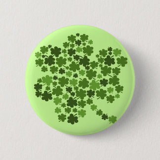 Irish Shamrocks St Paddys Clover Ronde Button 5,7 Cm