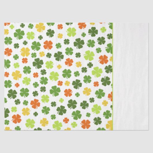 Irish Shamrocks St Patricks Day Two Tone Kleurrijk Tissuepapier (Voorkant)