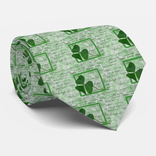 Irish Shamrocks Stropdas (Opgerold)