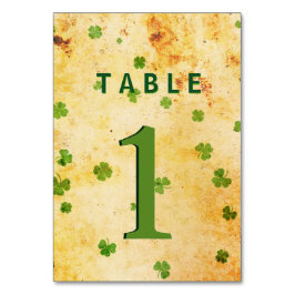 Irish Shamrocks Tafelkaart Kaart
