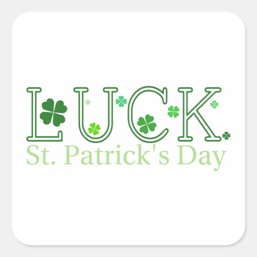 Irish Shamrocks Vierkante Sticker (Voorkant)