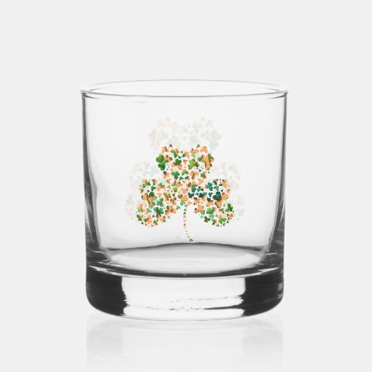 Irish Shamrocks Whisky Glas (Voorkant)
