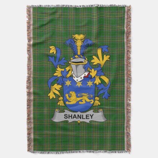 Irish Shanley of McShanly Wapen Familiezorg Deken (Voorkant Verticaal)