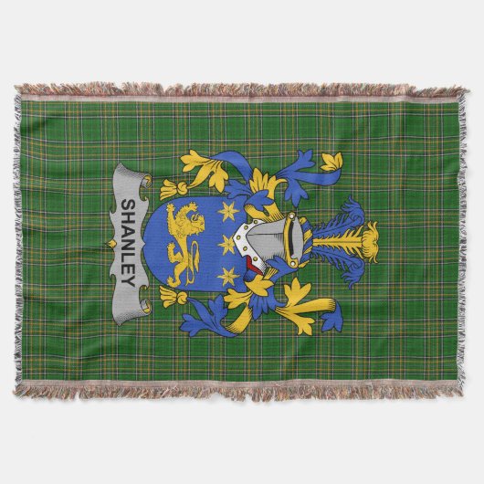 Irish Shanley of McShanly Wapen Familiezorg Deken (Voorkant)