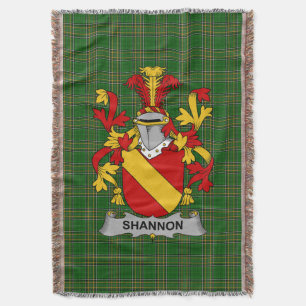 Irish Shannon Coat of Arms Family Crest Ireland Deken